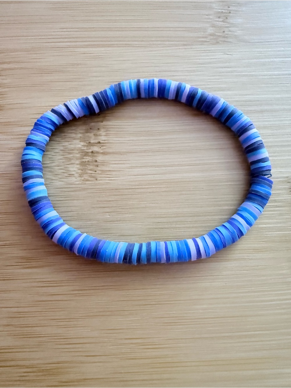 Blue Gradient Beaded Stretch Bracelet